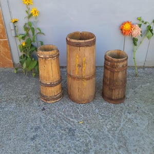 Bol ancien en bois - Récipient rustique - Décoration campagnarde primitive - Antiquité rare - époque 20x - Décoration d'intérieur en bois.