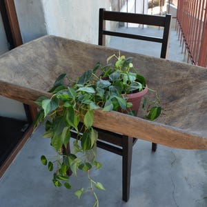 Antique primitive wooden dough bowl - Old bowl - Antique natural wood - Hand carved - Country cottage chic - Rustic home decor.