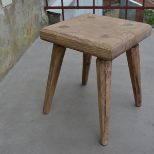 Primitive Handmade Stool Rustic Farmhouse Seat Rustic Wooden Bench ...