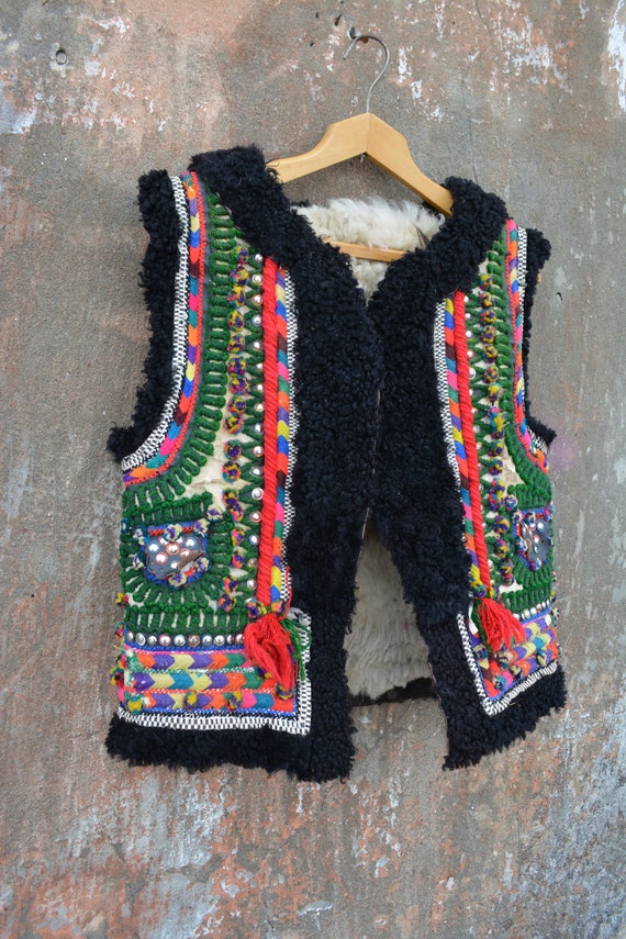 Antique Ukrainian vest - Traditional Ukrainian sl… - image 3