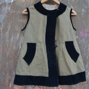 Antique Ukrainian vest - Traditional Ukrainian sleeveless shirt - Hutsul vest kiptar - Ukrainian folk coats without sleeves.