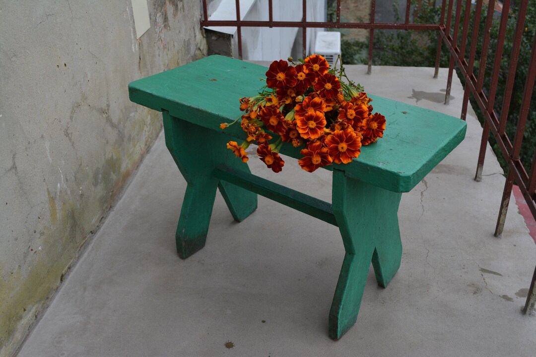 Primitive Handmade Stool - Rustic Farmhouse Seat - Rustic Wooden Bench ...