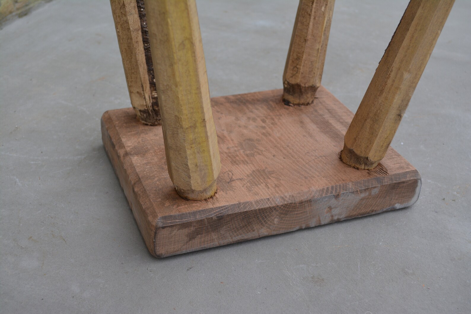 Primitive Handmade Stool - Rustic Farmhouse Seat - Rustic Wooden Bench ...