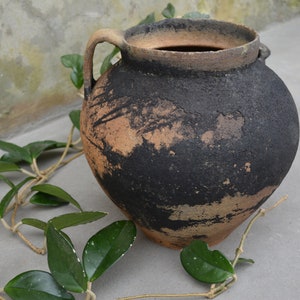 Very old antique ancient clay vessel - Rustic bowl - Antique clay pitcher - Pottery jug - Country decor - Housewares.