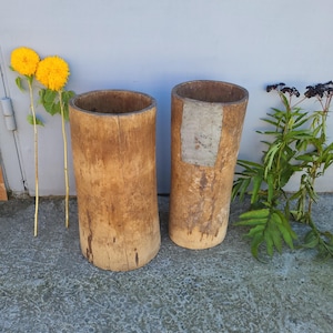 Antyczna drewniana miska - Rustykalne naczynie - Wystrój w stylu pierwotnym - Rzadki antyk - era 20x - Drewniana dekoracja domu.