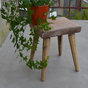 Primitive Handmade Stool - Rustic Farmhouse Seat - Rustic Wooden Bench ...