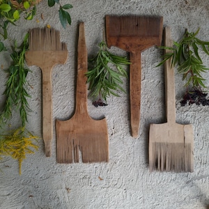 Antique wool comb 1930ies -  Wool carder - Primitives rustic decor - Vintage tool -  Wooden comb - Primitive home decor..