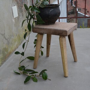 Primitive Handmade Stool - Rustic Farmhouse Seat - Rustic Wooden Bench ...