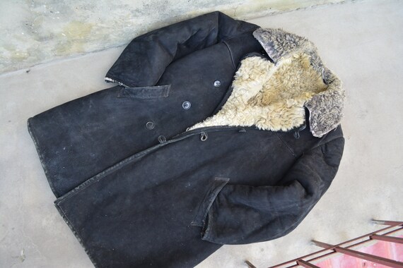 Vintage fall winter coat - Man's and woman's rust… - image 2