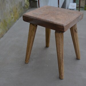 Primitive Handmade Stool - Rustic Farmhouse Seat - Rustic Wooden Bench ...