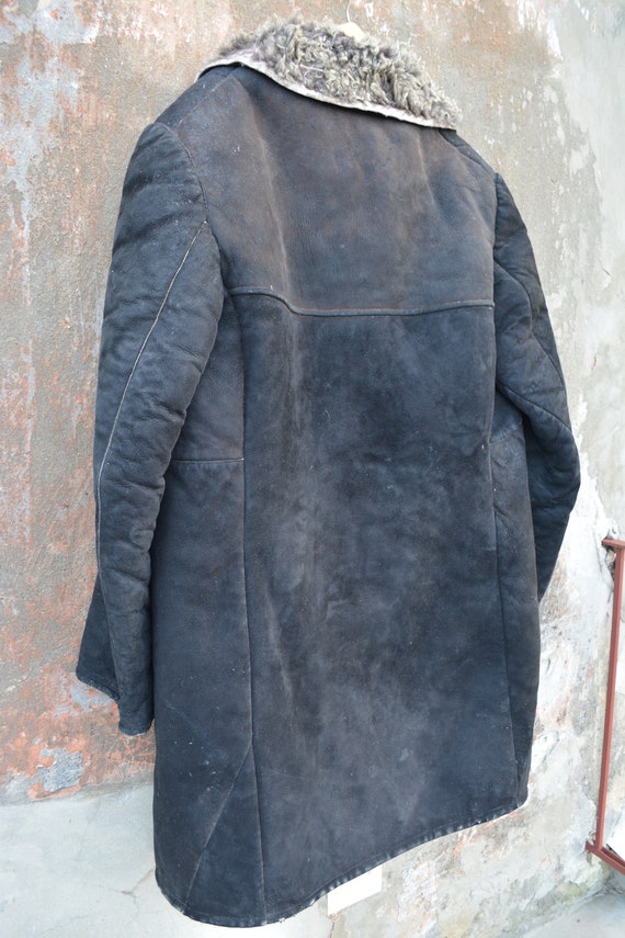 Vintage fall winter coat - Man's and woman's rust… - image 5