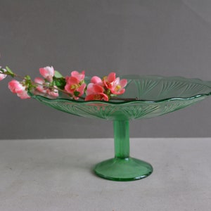 Vintage vase for sweets - Wedding dish - Glass dishes- Vintage bowl with pedestal - Fruit plate for vegetables.