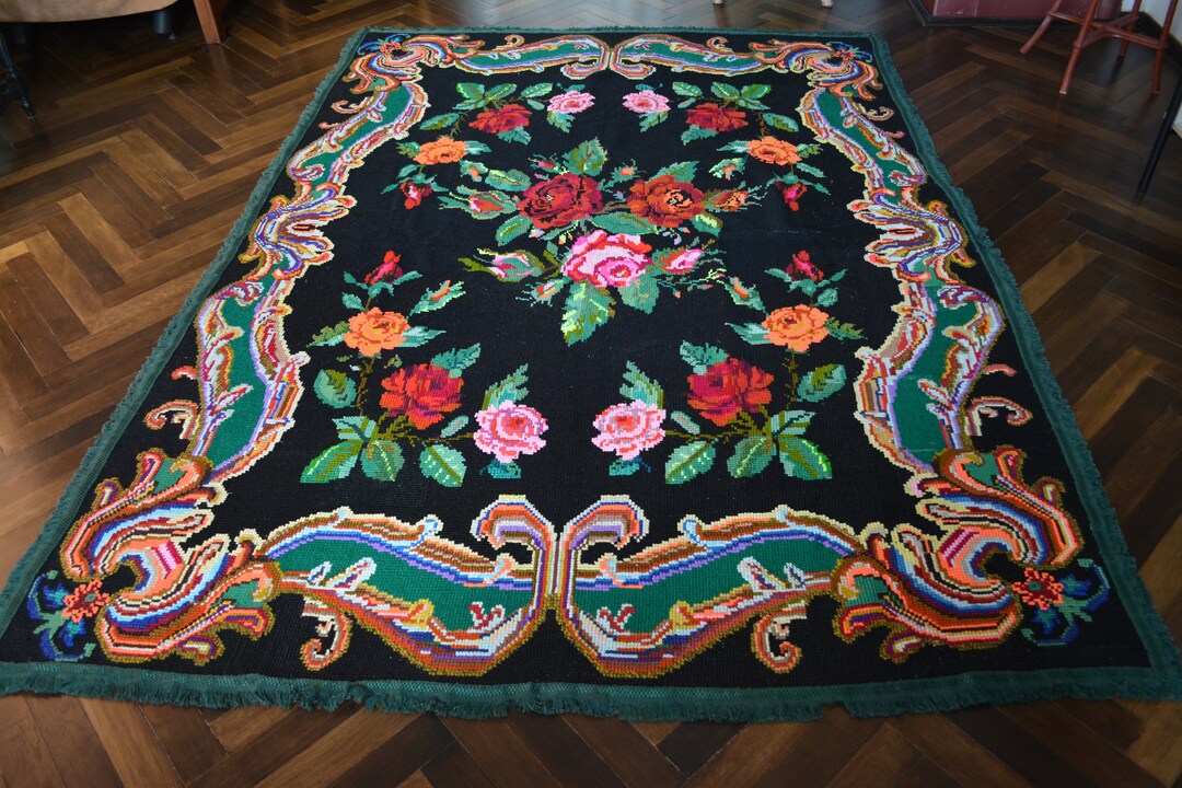 Ukraine Rugs Antique Embroidered Carpet - Ukrainian Rug - Embroidered Carpet ...