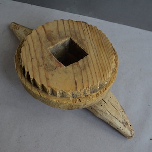 Antique wooden loom - Part of weaving loom 1940&#39;s - Antique spinning wheel -  Hand weaving tool - Primitive tool - Rustic decor .
