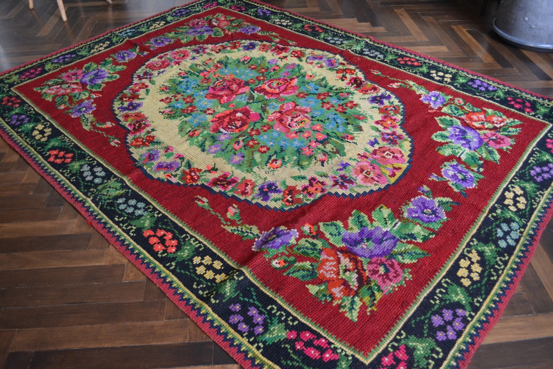 Ukraine Rugs Antique Embroidered Carpet - Ukrainian Rug - Embroidered Carpet ...