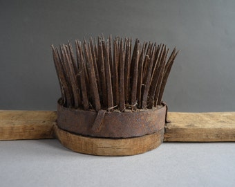 Antique wool comb 1930ies -  Wool carder - Primitives rustic decor -  Unique gift.