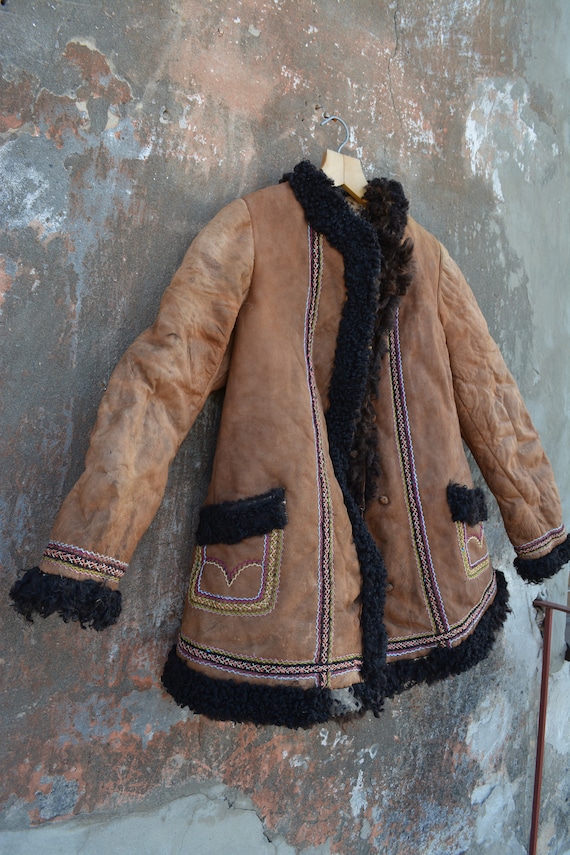 Vintage fall winter coat - Man's and woman's rust… - image 2