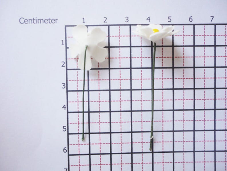 stem flower flower supply flower with wire handmade flower porcelain flower clay flower 5 SPRING FLOWER pastel flower cold porcelain