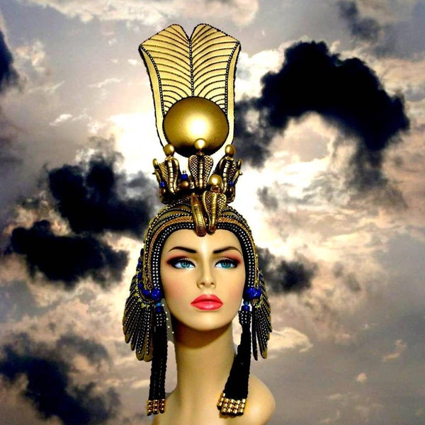 Cleopatra Crown , Burning man, Fantasy Fest, Halloween Costume, Miami Costume Shop, Theatrical Costumes