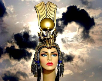 Cleopatra Crown , Burning man, Fantasy Fest, Halloween Costume, Miami Costume Shop, Theatrical Costumes