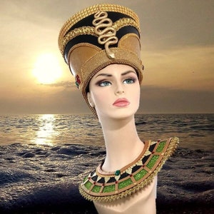 Egyptian Crown Nefertiti,  Egyptian Costumes, Egyptian Crown, Miami Costume Shop