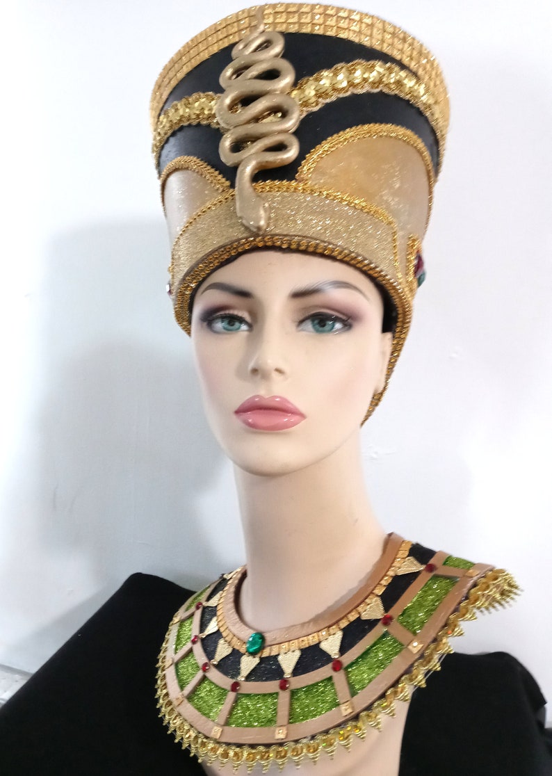 Egyptian Crown Nefertiti, Egyptian Costumes, Egyptian Crown, Miami Costume Shop image 4