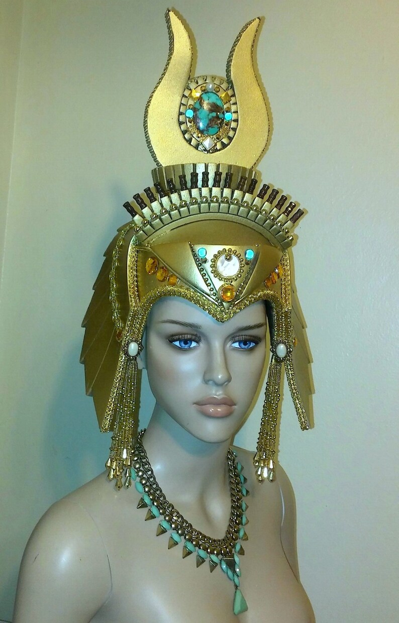 Cleopatra Headdress MADE TO ORDER Egyptian Headdress Etsy