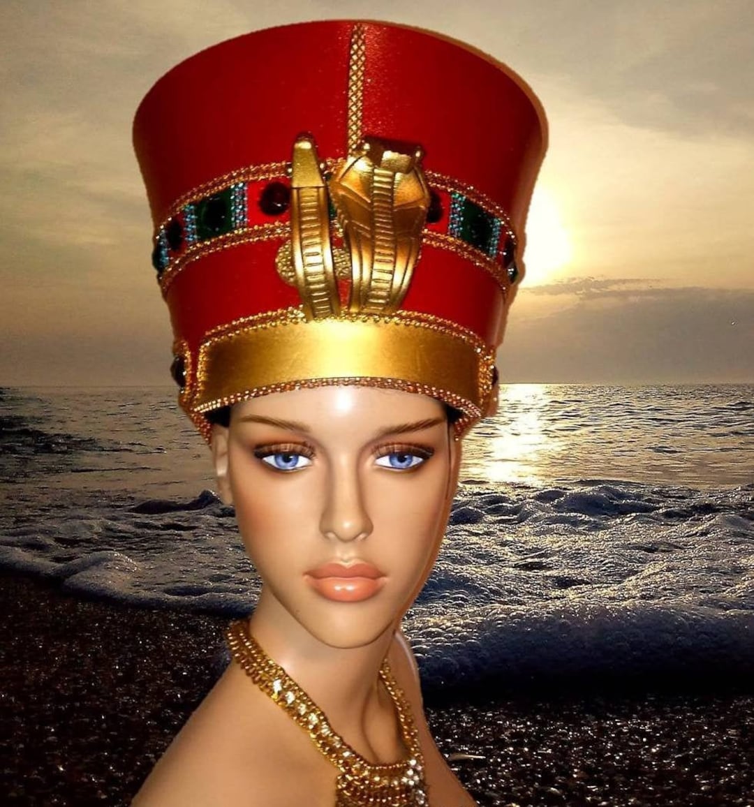 Nefertiti Headdress, Egyptian Crown, Burning Man, Fantasy Fest