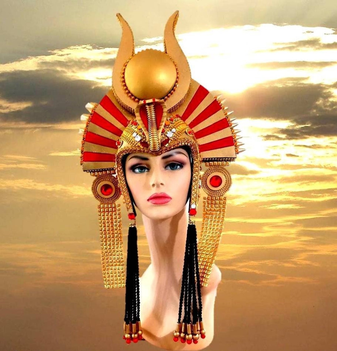 Egyptian Fantasy Red MADE TO ORDER Egyptian Crown Egyptian Etsy