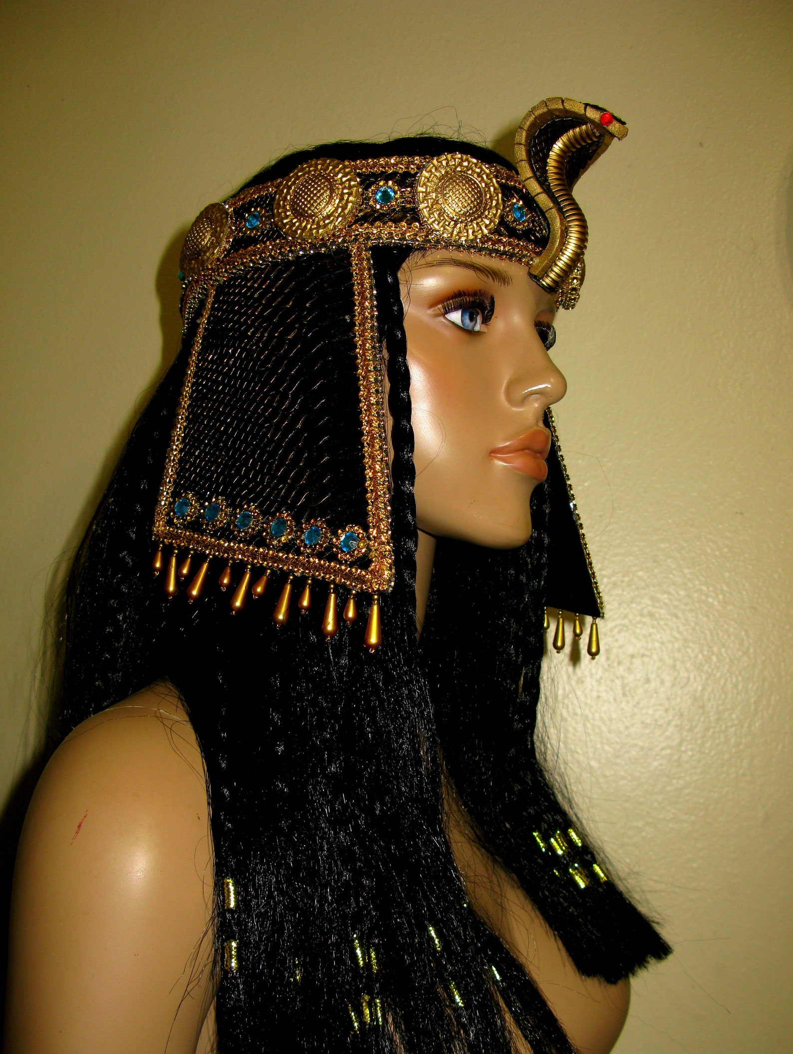 Cleopatra Headpiece Ready To Ship In 5 Days Egyptian Crown Etsy