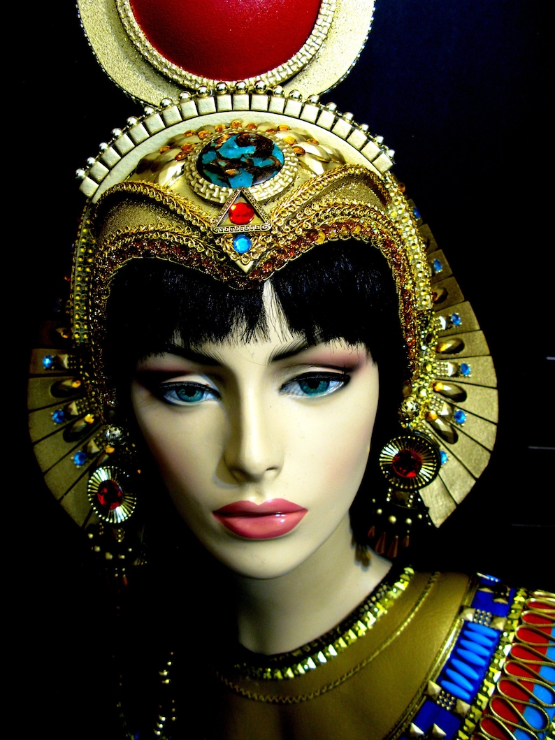 Cleopatra Crown Halloween Costume Egyptian Crown Fantasy Etsy