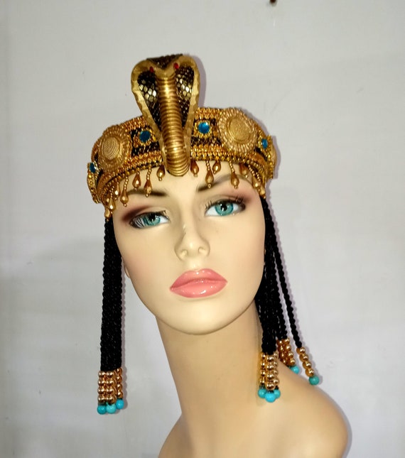 Cerchietto Cleopatra con frange, corona egiziana, copricapo egiziano,  costume di Halloween, negozio di costumi di Miami -  Italia