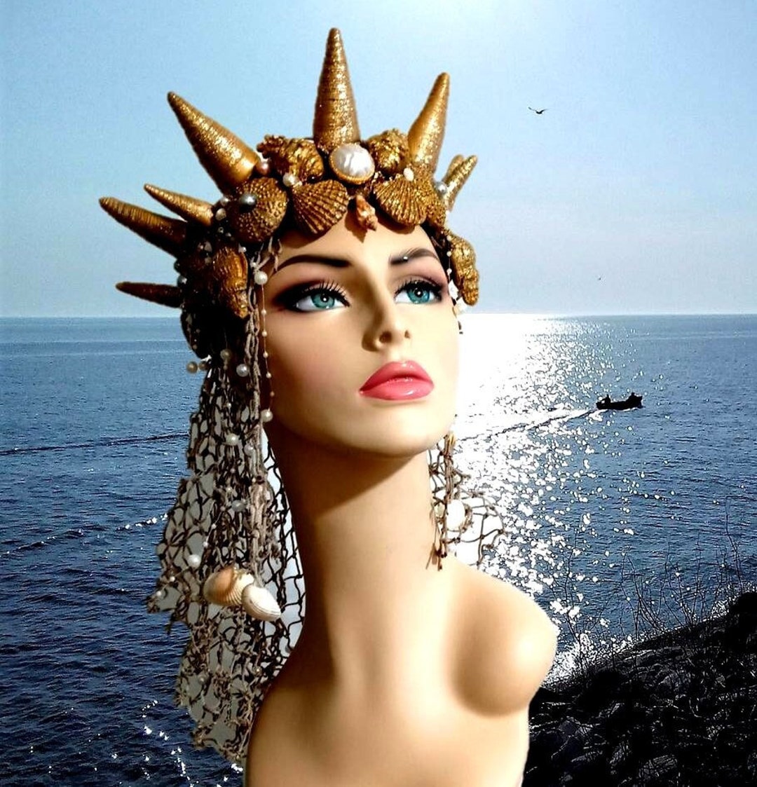 Mermaid Queen , READY TO SHIP, Mermaid Hat, Mermaid Crown  display picture 3
