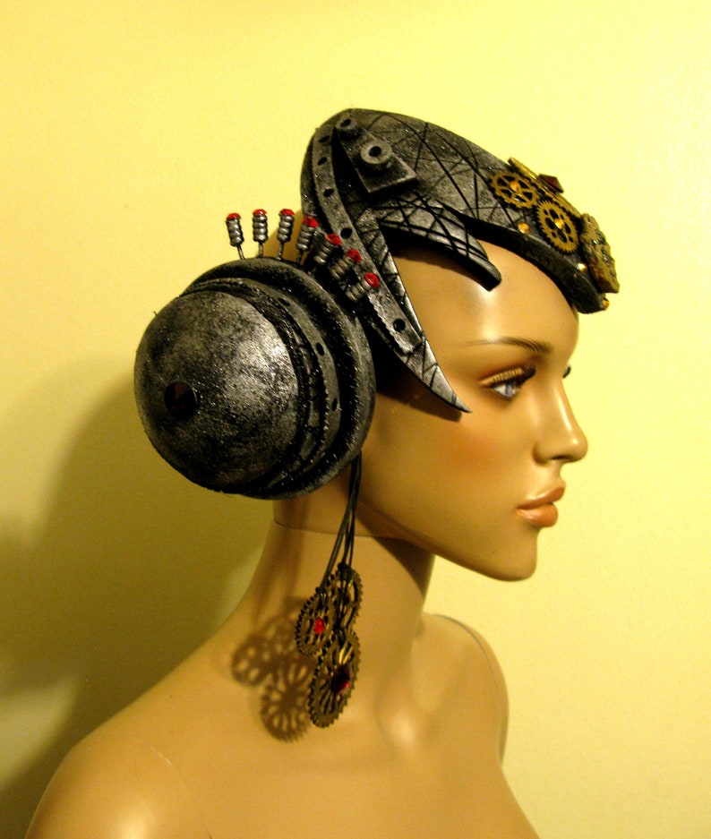 Futuristic Headpiece READY TO SHIP Robot Headpiece Burning Etsy