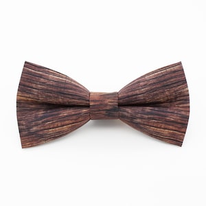 Rustikale Holz Fliege – Baumrinden Print Stoff Fliege | Braune Baummaser Fliege | Herren Fliegen