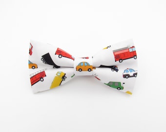 Bunte Fahrzeug gemusterte Fliege - Lustige Spielzeug Fahrzeug Fliege | Auto Liebhaber Fliegen | Jungen Fliegen | Car Enthusiast Hochzeit | Herren Fliegen |