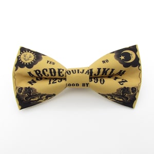 Ouija Board Bowtie - Mens Bowties | Spirit Board | Seance | Yes No | Beige | Spooky Bowties | Fun Bowtie | Halloween Bowtie |