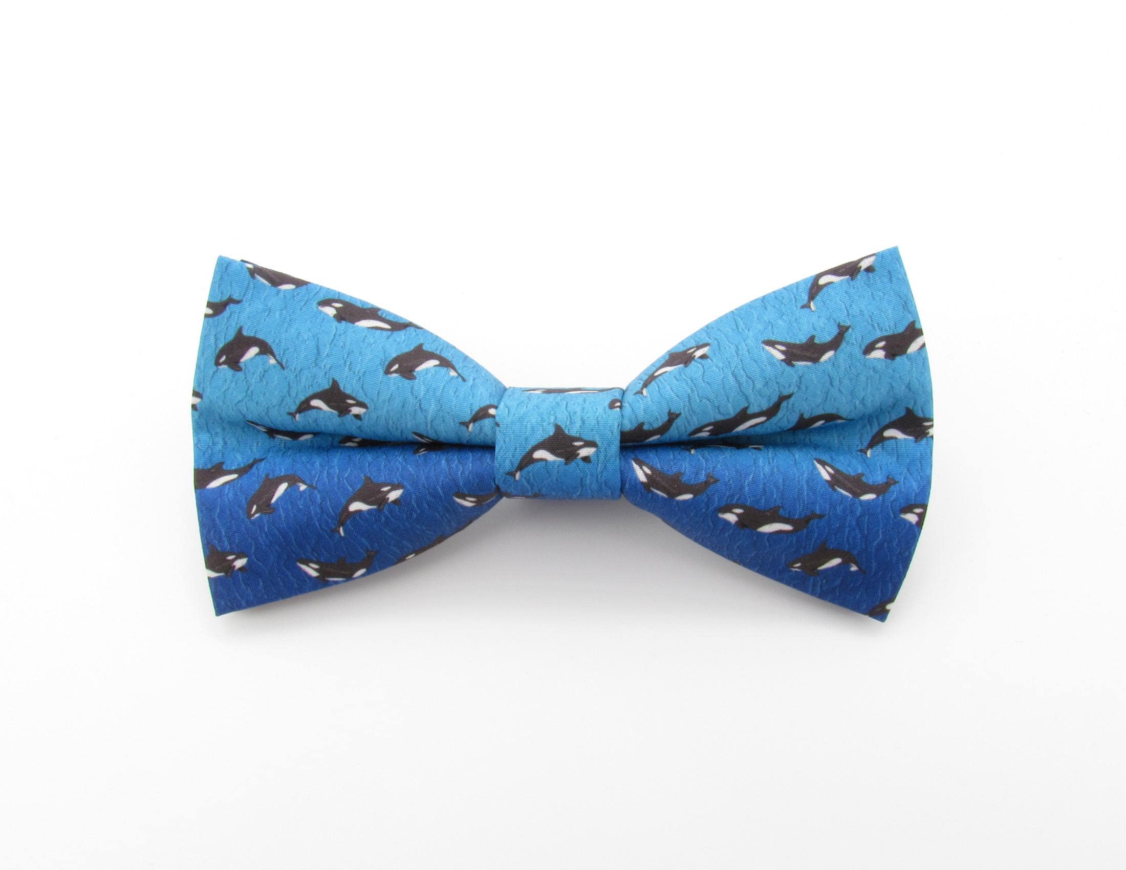 Blue Orca Bowtie - Blue Ocean Pattern | Orca Whale Bowtie | Killer