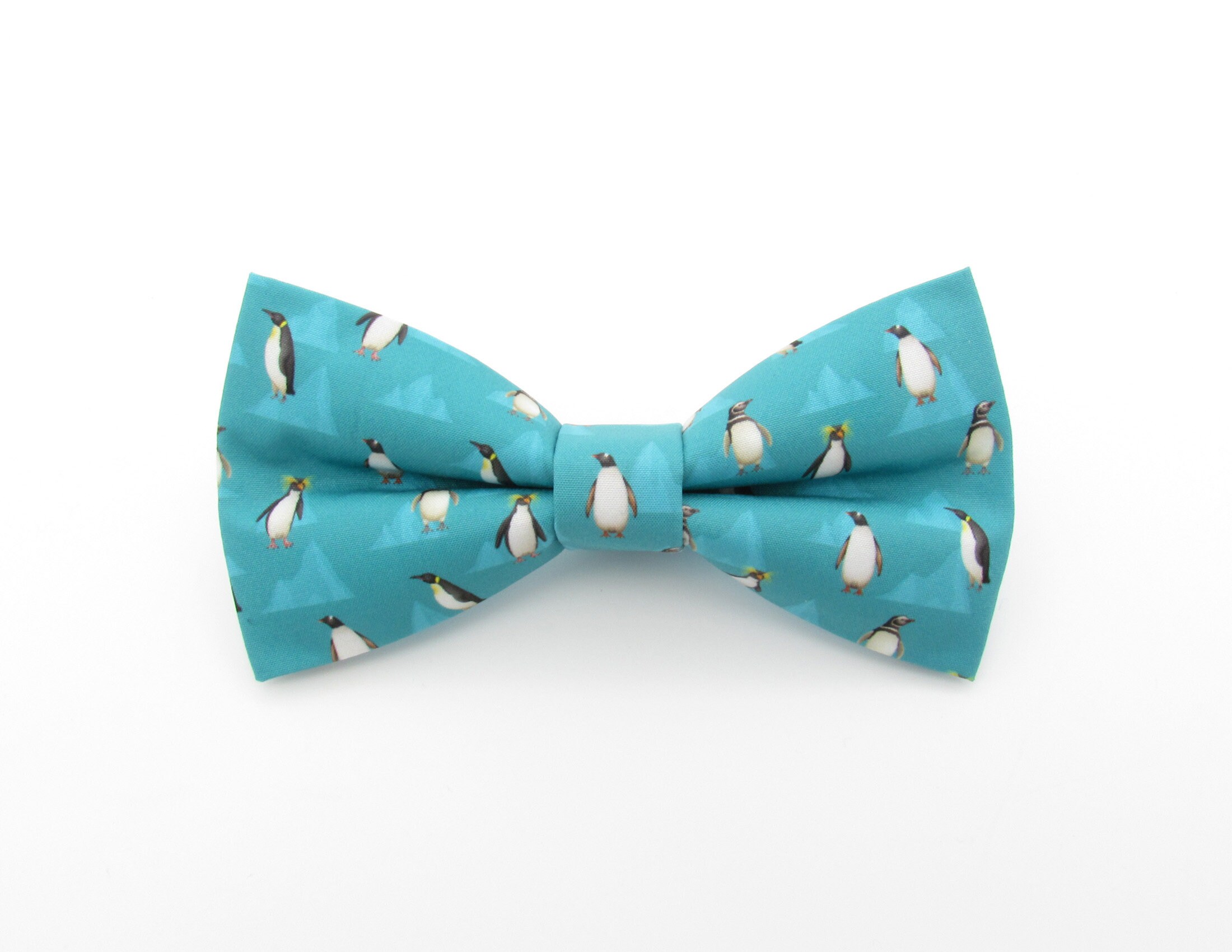 Penguin Bowtie Set - Antarctic Pattern | Frozen Penguin Bowties | Blue Ocean Bowties | Mens Bowties | Iceberg | Boys Bowties | Sea life |