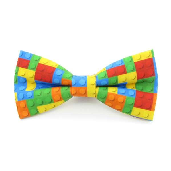 Building Block Patterned Bowtie Set - Brick Bowtie | Mens Bowties | Unusual Bowties | Boys Bowtie | Fun bowtie by Stranger Ties