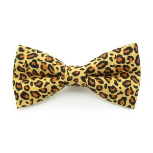 Leopardenmuster Fliege Set - Leopardenmuster Punkte | Animal Print Manschettenknöpfe | Festliche Kleidung | Cruise Abendkleidung | Ausgefallen | Hochzeitsfliege