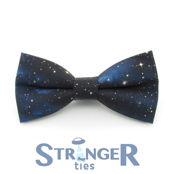 Starry Night Patterned Bowtie - Stars at Night Bowtie | Deep Blue Sky Bowtie | Mens Bowties | Navy Blue Bowtie | Galaxy Patterned Bowtie |