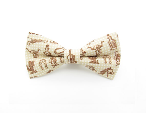 Cowboy Patterned Bowtie - Wild West | Western Bowties | Sheriff