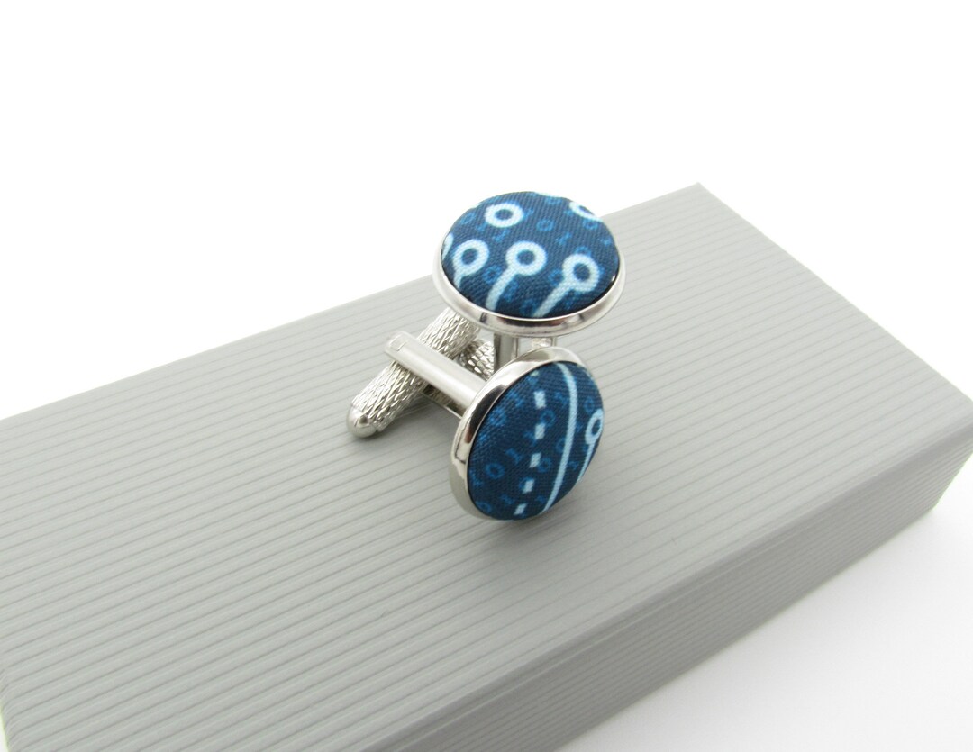Tech Cufflinks Blue Microchip Cufflinks - Computer Chip Inspired Cufflinks ...
