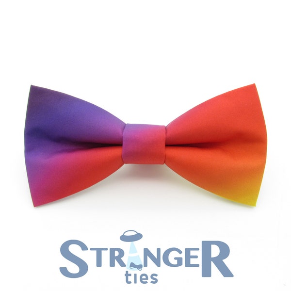 Sunset Fade Bowtie - Bright and Bold Bowties | Colour Fade | Purple, Red, Orange and Yellow Fade | Mens Bowtie | Serene | Wedding Bowtie |