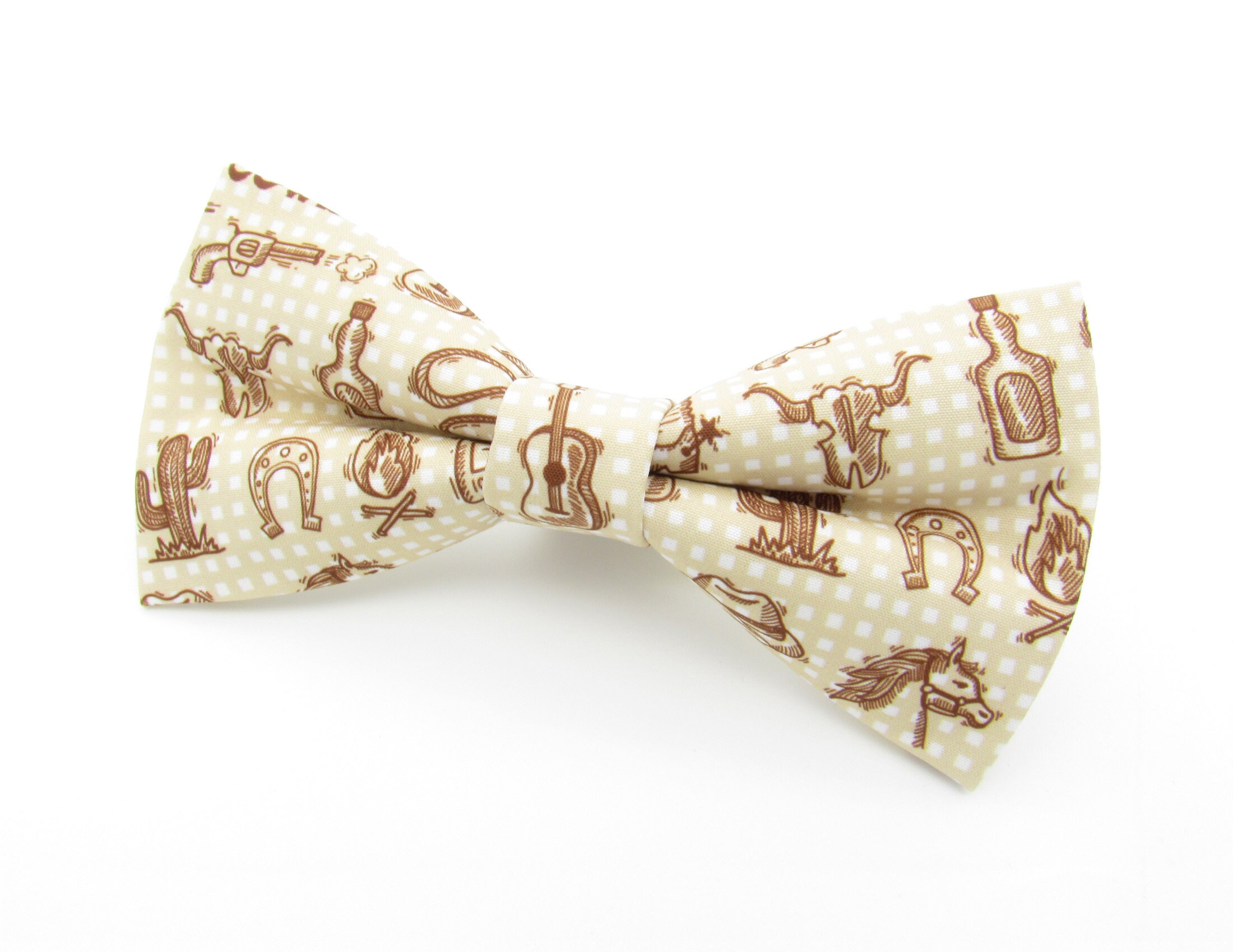 Cowboy Patterned Bowtie - Wild West | Western Bowties | Sheriff