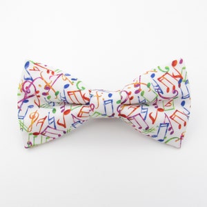 Music Note Bowtie Set - Rainbow Score | Musicians Bowtie | Formal Bow tie | Notation | Mens Bowties | Pianist | Boys Bowties | Fun bowtie