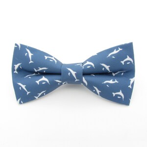 Dolphin Silhouette Bowtie - Blue Dolphin Pattern | Bottlenose Dolphins | Animal Bowtie | Bird Bowties | Mens Bowties | Boys Bowties |