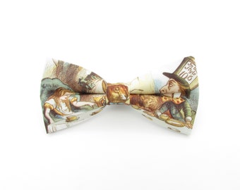 Alice Tea Party Themed Bowtie - Mens Bowtie | Cruise Formal | Wedding | Mad Tea Party | Classic Images | Wonderland Bowtie