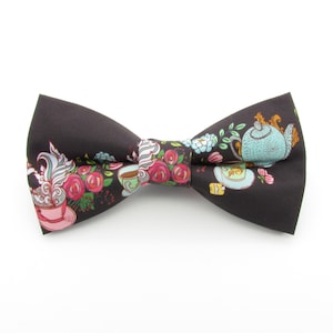 Floral Teapot Design Bowtie - Afternoon Tea | Cream Tea | Teapots | Mens Bowties | Ladies Bowties | Boys Bowties | Stranger Ties